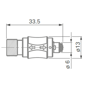 Fischer FiberOptic FO1 - P01 Plug dimensions